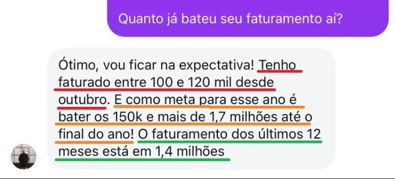 Depoimento de aluno: 1,4 milhão nos últimos 12 meses