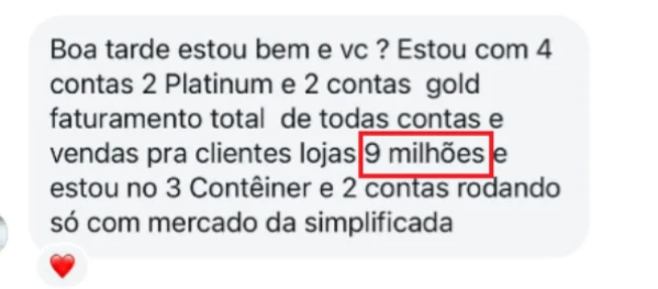 Depoimento de aluna: 9 milhões de faturamento total