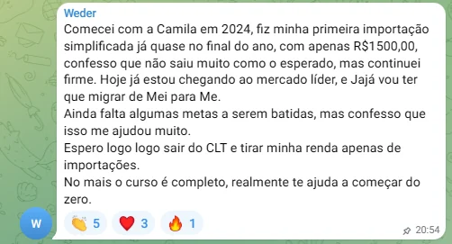 Depoimento de Weder: primeira importação de R$ 1.500 e caminho até Mercado Líder