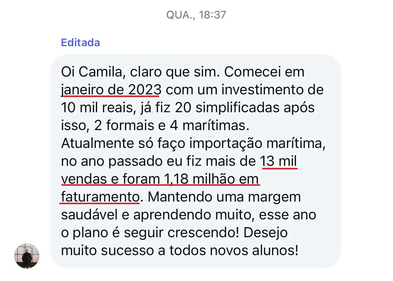 Depoimento de Miller: 13 mil vendas mantendo margem saudável
