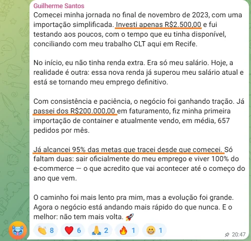 Depoimento de Guilherme: começou com R$ 2.500 conciliando com o CLT