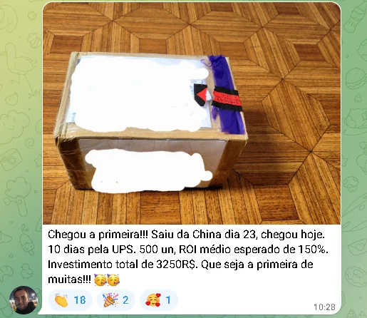 Primeira importação do Miller: R$ 3.250 investidos e ROI esperado de 150%