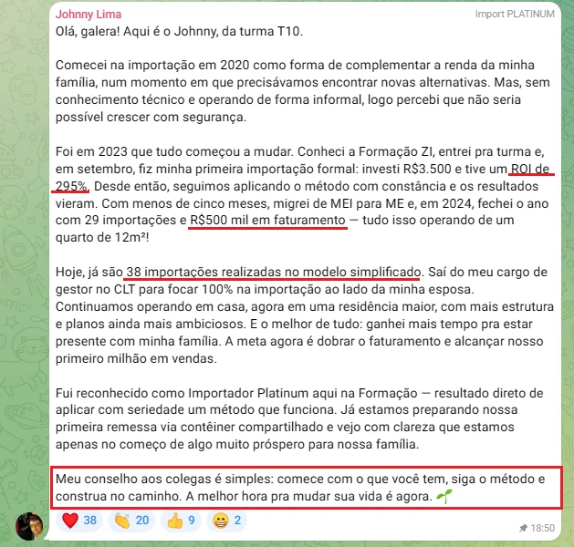 Depoimento de Johnny: R$ 3.500 com ROI de 295%, operando de um quarto de 12m²